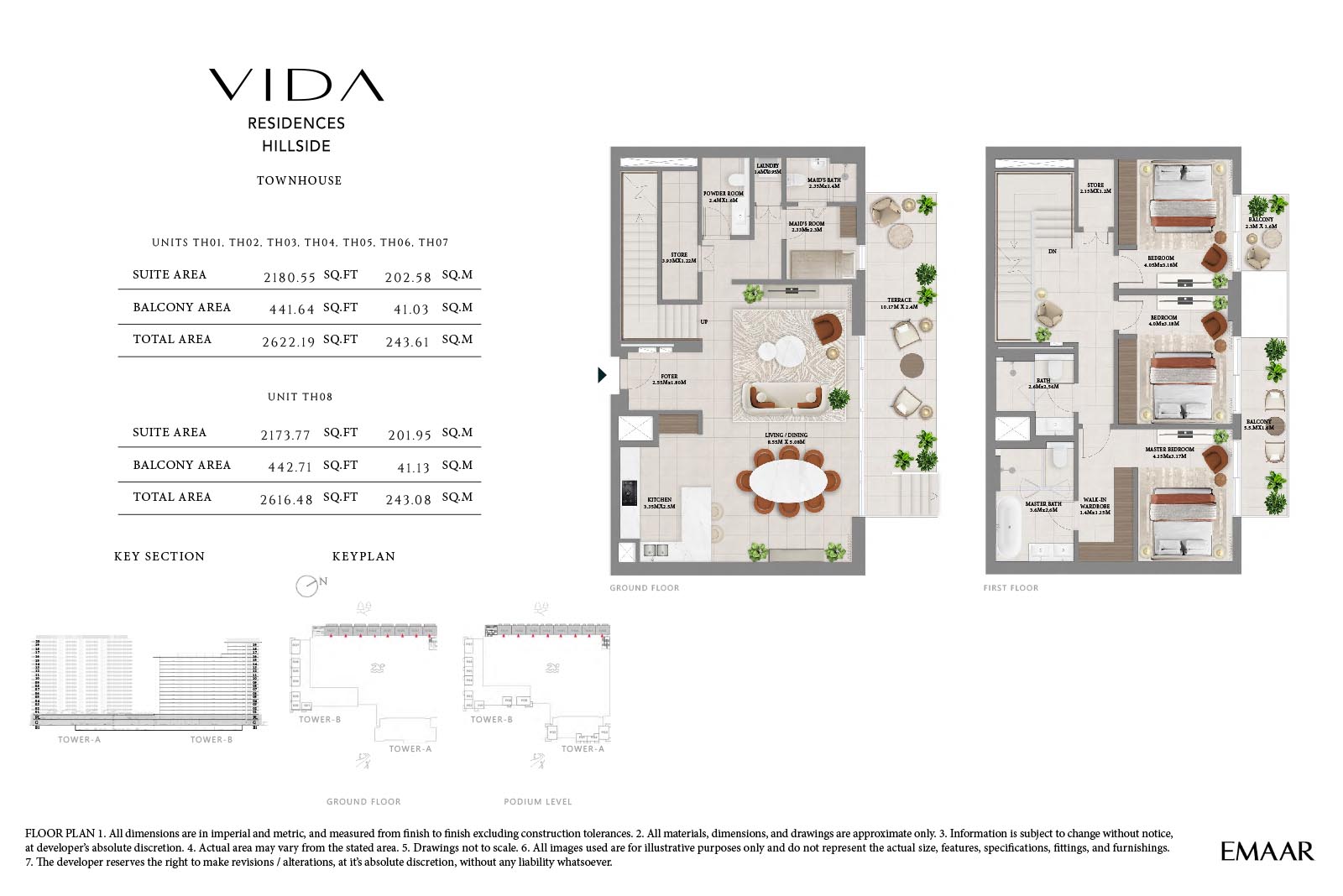 3 Bed Townhouses
